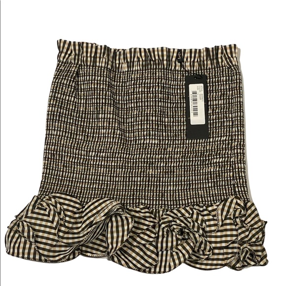 Petersyn Barrett Skirt Sandbar Check NEW NWT Large Reg $245 - Picture 2 of 2